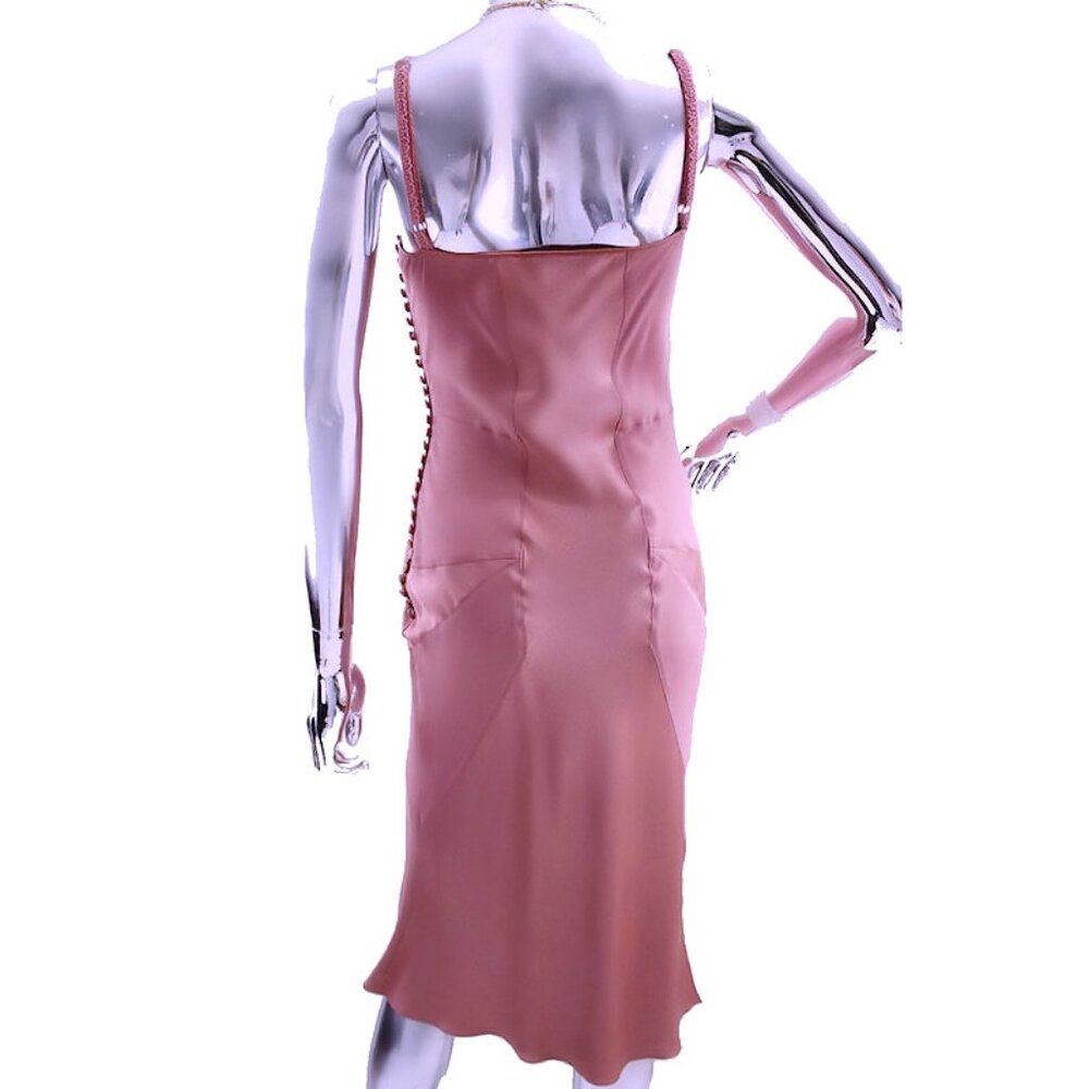 JOHN GALLIANO Vintage Fall 2000 On-The-Bias Lingerie Inspired Cocktail Dress - Picture 3 of 11